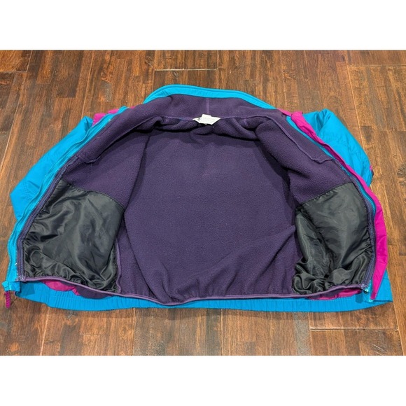 Vintage 90s Columbia Bugaboo 3-in-1 Interchange Ski Jacket Womens M Teal Purple - Picture 10 of 16